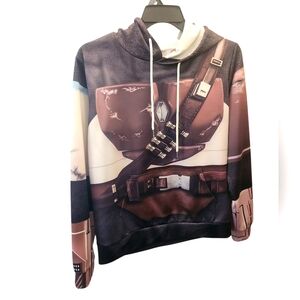 Men's Graphic Hoodie - Brown and Black